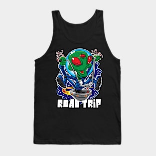 Road Trip Alien UFO with Handlebars Tank Top